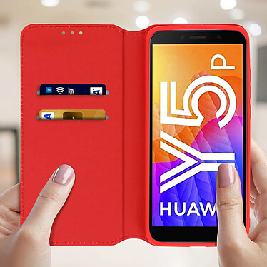 Avis Avizar Housse Huawei Y5p Étui Folio Portefeuille Fonction Support rouge