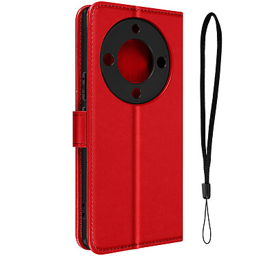 Avizar Étui pour Honor Magic 5 Lite 5G Portefeuille Support Vidéo Dragonne  rouge