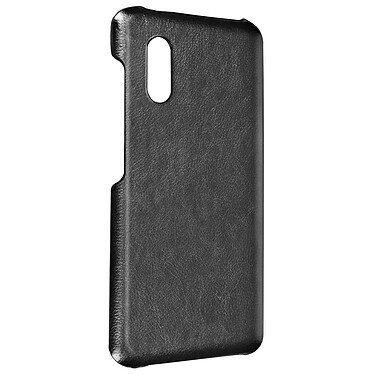 Avizar Coque pour Samsung Galaxy Xcover Pro Polycarbonate Rigide Aspect Cuir  Noir