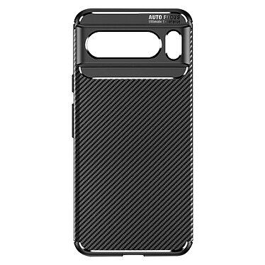 Avizar Coque pour Google Pixel 8 Pro Silicone Gel Flexible Texture Effet Fibre de Carbone  Noir