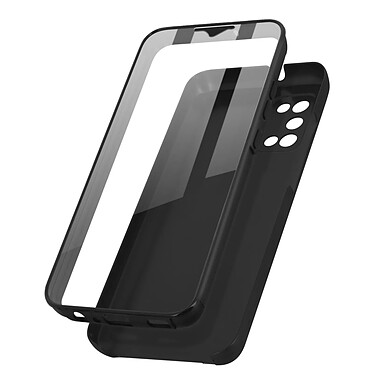 Avizar Coque Samsung Galaxy A02s Arrière Rigide et Avant Souple - noir