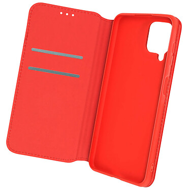 Avizar Housse Samsung Galaxy A22 Portefeuille Fonction Support Vidéo rouge