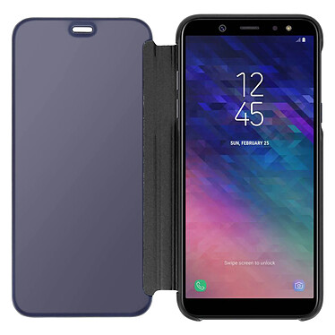 Acheter Avizar Housse Galaxy A6 Plus Etui folio Miroir Clapet Coque Fonction Support noir