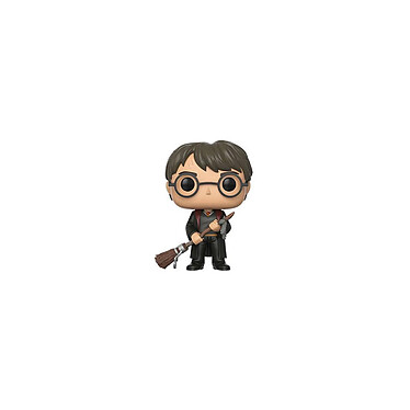 Harry Potter - Figurine POP! Harry avec balai & plume 9 cm