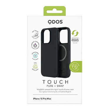 Avis QDOS Coque pour iPhone 15 Pro Max Touch Pure avec Snap Compatible MagSafe Noir