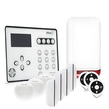 Atlantic'S - ATEOS - Alarme de maison GSM Kit 4 (MD-329R)