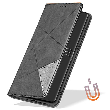 Avizar Étui pour Honor Magic 6 Lite 5G Portefeuille Support Motif prisme Noir pas cher