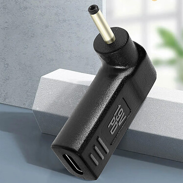 Avizar Adaptateur de Charge USB-C  coudé vers DC 3.0 x 1.1mm, Noir pas cher