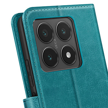 Acheter Mayaxess Étui pour Xiaomi 14T Portefeuille avec Dragonne Turquoise