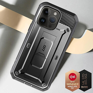 Avis Supcase Coque Intégrale pour iPhone 15 Pro Max Antichoc Clip Ceinture Béquille  Noir