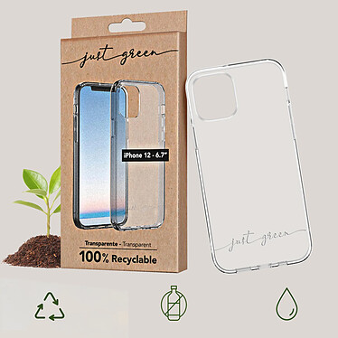 Avis Just Green Coque pour iPhone 12 Pro Max Recyclable  Transparent