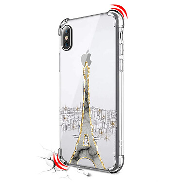 LaCoqueFrançaise Coque iPhone X/Xs anti-choc souple angles renforcés transparente Motif Illumination de paris