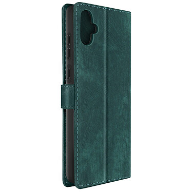 Avizar Etui pour Samsung Galaxy A05 Simil Cuir Effet Brossé Dragonne  Vert