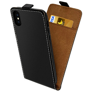 Avis Avizar Housse iPhone X / XS Etui Clapet Rabat Vertical Porte-carte Noir Protection