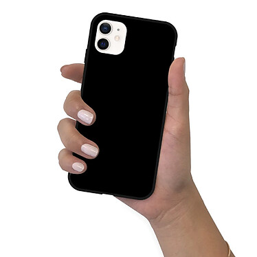 Evetane Coque iPhone 12 Mini Silicone liquide Noire + 2 Vitres en Verre trempé Protection écran Antichocs pas cher