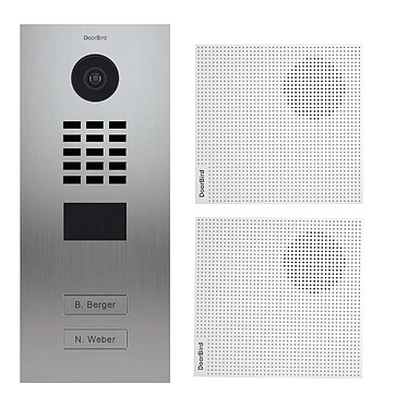 Doorbird - Portier vidéo IP 2 sonnettes D2102V Inox + 2 Carillons - Encastrable