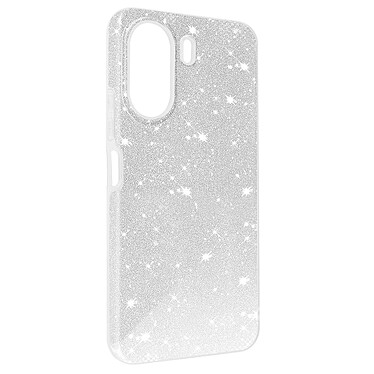 Avizar Coque pour Xiaomi Redmi 13C Paillette Silicone Semi-rigide Fin Argent