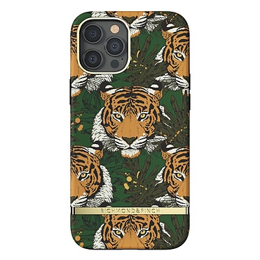 Richmond & Finch Coque pour iPhone 12 Pro Max Motifs Têtes de Tigre et Fleurs Vert