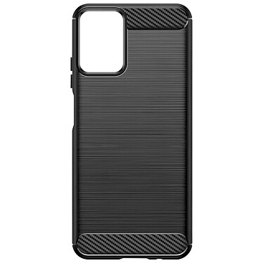 Avizar Coque pour Motorola Moto G34 5G Flexible Effet Carbone et Brossé Noir