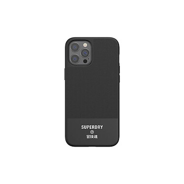 Superdry Coque pour Apple iPhone 12 Pro Max Collection Canvas en TPU Noir