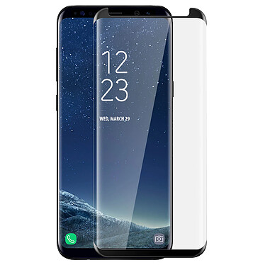 Avizar Film verre trempé bords incurvés Samsung Galaxy S8 - Contour Noir