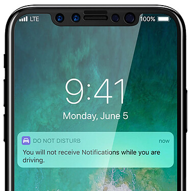 Avizar Film iPhone X / XS Verre Trempé Ultra-résistant 3D effect - Contours noir pas cher