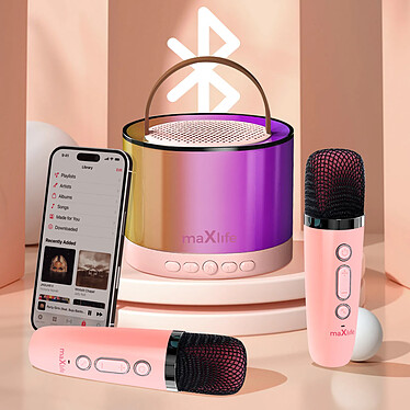 Avis Maxlife Enceinte Bluetooth avec Double Microphone Portable Autonomie 5 heures Rose Poudré