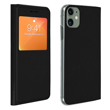 Avizar Housse iPhone 11 Étui à Clapet Fenêtre d'affichage - Noir