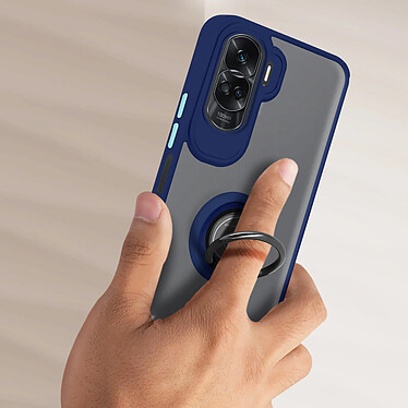 Avis Avizar Coque pour Honor 90 Lite Bi-matière Bague Métallique Support Vidéo  Bleu