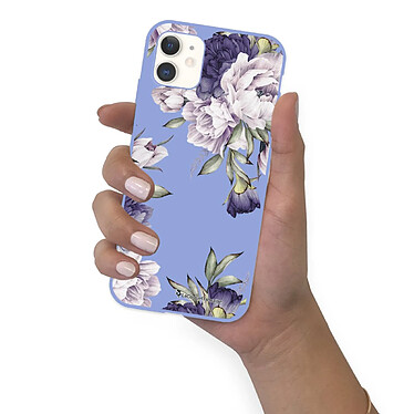 Acheter LaCoqueFrançaise Coque iPhone 11 Silicone Liquide Douce lilas Pivoines Violettes