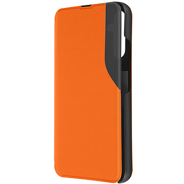 Avizar Étui Folio pour pour Samsung Galaxy A34 5G Clapet Fenêtre Affichage Heure Support Vidéo  Orange