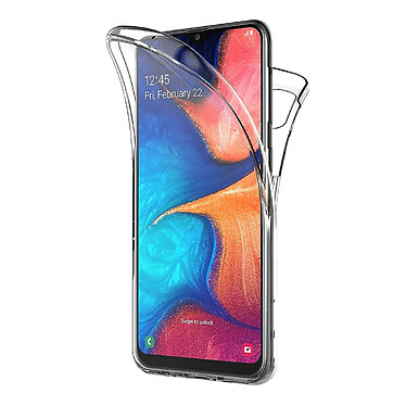 Evetane Coque Samsung Galaxy A20e 360° intégrale protection avant arrière silicone transparente Motif