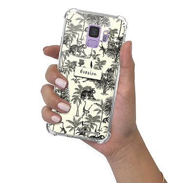 LaCoqueFrançaise Coque Samsung Galaxy S9 Silicone antichocs Solides coins renforcés  transparente Motif Botanic Evasion pas cher