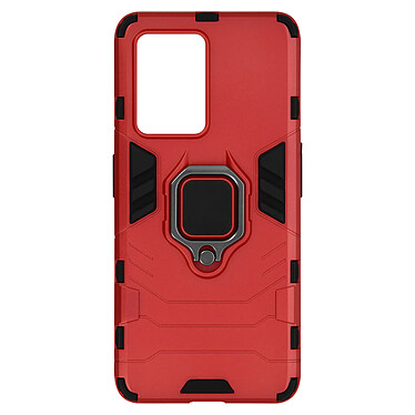 Avizar Coque pour Realme GT 2 Pro Hybride Antichoc Bague Métallique Support  Rouge