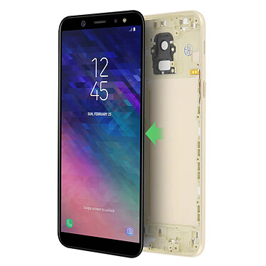 Acheter Clappio Cache batterie Samsung Galaxy A6 Coque arrière - Doré