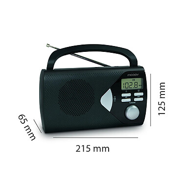 Acheter Mooov 477205 - Radio portable AM/FM avec fonction réveil - noir