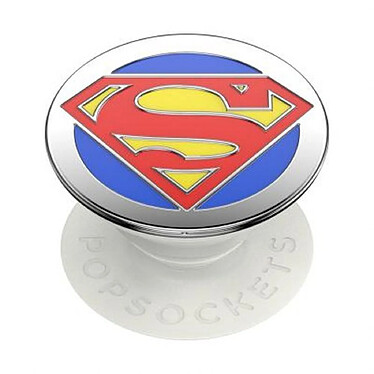 PopSockets Pop Grip pour Smartphones Enamel Superman Fonction Stand Rouge