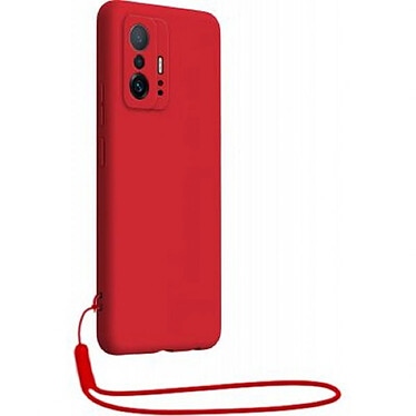 BigBen Connected Coque pour Xiaomi 11T / 11T Pro en Silicone avec dragonne assortie Rouge