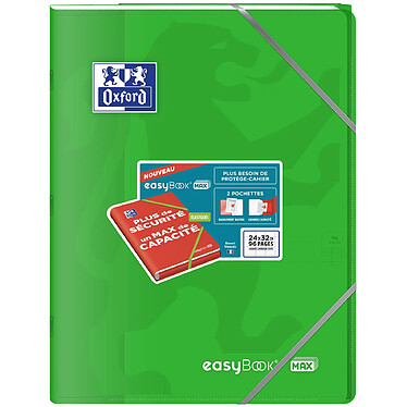 Avis OXFORD Cahier piqûre EASYBOOK MAX 24 X 32 cm 96p 90g grands carreaux coloris aléatoire