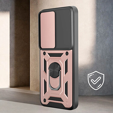 Avis Avizar Coque pour Honor 90 Smart Bague Support Cache caméra coulissant Rose Champagne