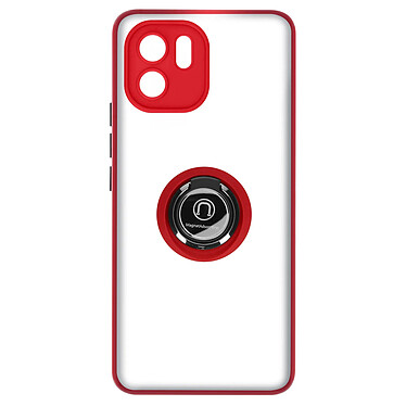 Avizar Coque pour Xiaomi Redmi A1 et A2 Bi-matière Bague Métallique Support Vidéo  Rouge