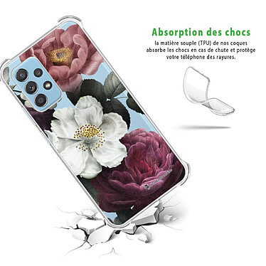 Avis LaCoqueFrançaise Coque Samsung Galaxy A52 Silicone antichocs Solides coins renforcés  transparente Motif Fleurs roses