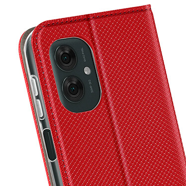 Acheter Avizar Étui pour Motorola Moto G55 Clapet Porte-carte et Support Vidéo Rouge