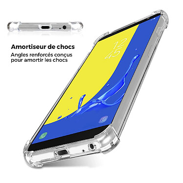 Evetane Coque Samsung Galaxy J6 2018 ANTI CHOCS silicone transparente Motif bords renforcés