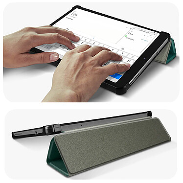 Avis Avizar Housse pour Lenovo Tab M8 Gen 4 Clapet magnétique Support video / clavier Mise en Veille  Vert