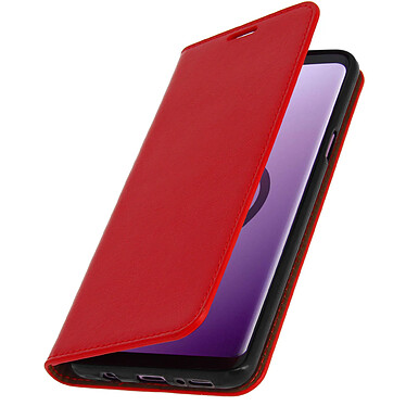 Avizar Etui Samsung Galaxy S9 Plus Housse Cuir Portefeuille Fonction Support - Rouge