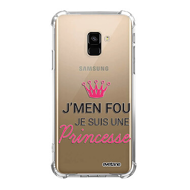 Evetane Coque Samsung Galaxy A8 2018 anti-choc souple angles renforcés transparente Motif Je suis une princesse