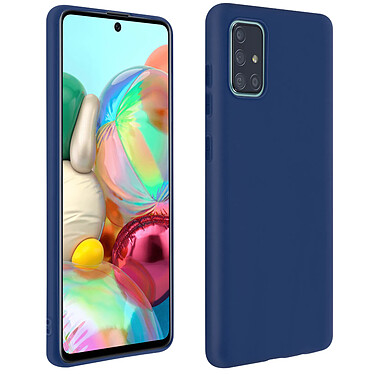 iMak Coque pour Galaxy A71 Silicone Gel Flexible Résistant Fine Légère  Bleu Nuit