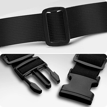 Avizar Ceinture de Sport avec 2 Poches Extensibles Réglable Clip de fermeture Noir pas cher