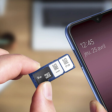 Acheter Clappio Tiroir carte Galaxy A10 2x Nano Sim et microSD Pièce de Rechange Bleu